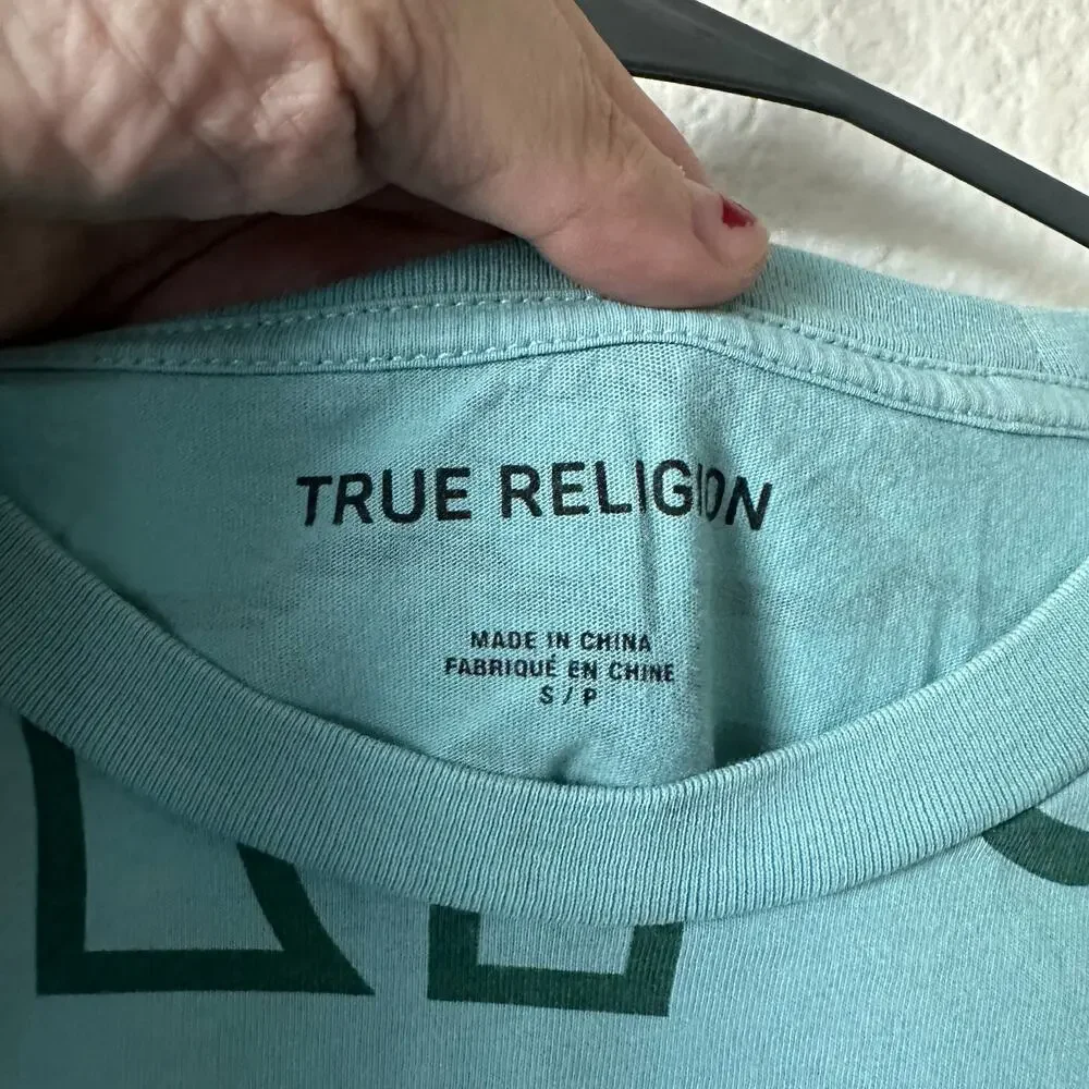 Blue True Religion Shirt Size Small logo